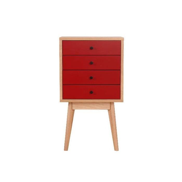 Moderne Wandkast Radius Rood