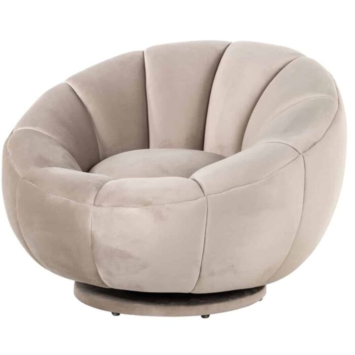 Draaifauteuil Kendall khaki velvet