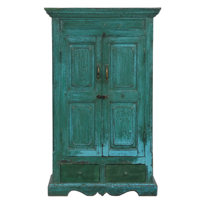 Groene Wandkast India Hout