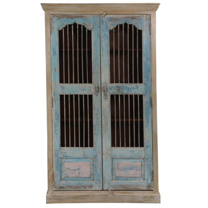 Opbergkast India Groot Hout Blauw