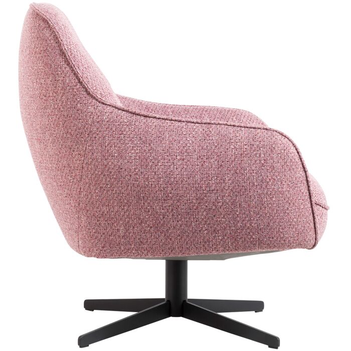 XOOON Fauteuil Oviedo Lage Rug Roze