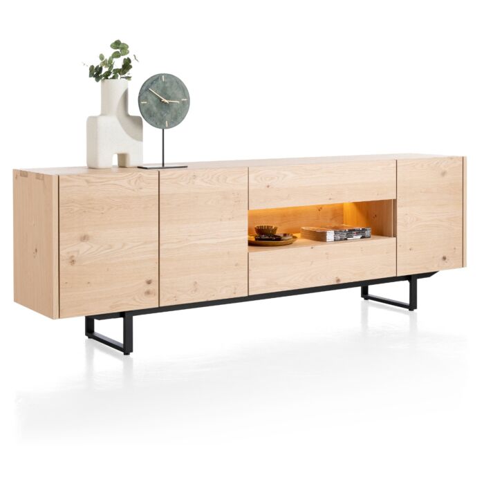 Modali, Dressoir 190 Cm - 2-Deuren + 2-Laden (+ LED) - Natural