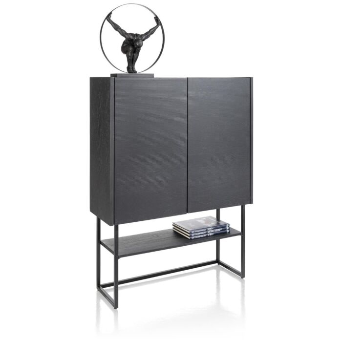 Highboard Carving 120 Cm Castle Black