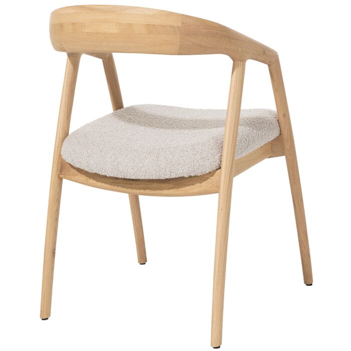 Armstoel Dante Eik Naturel Creme