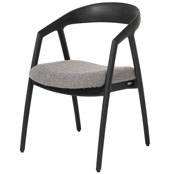 Armstoel Dante Eik Antraciet Lever