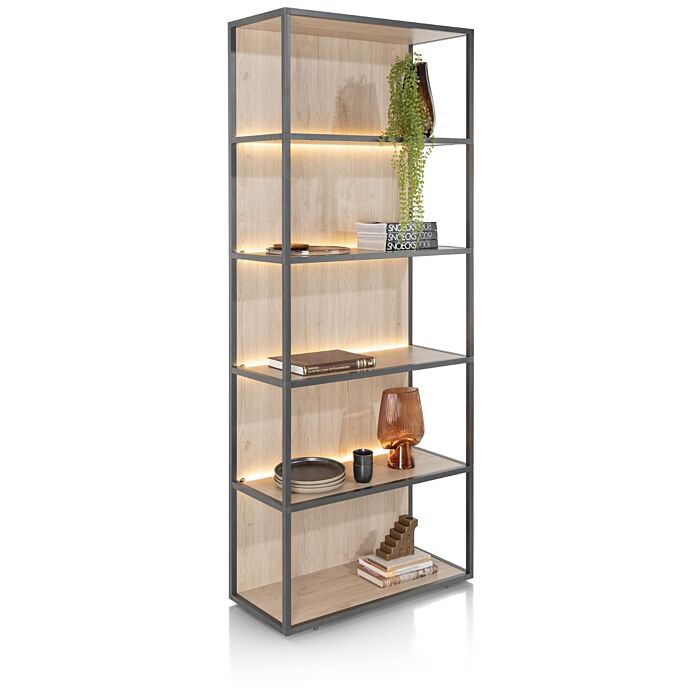 Lindfield, Boekenkast 80 Cm. - 5-Niches (+ LED)