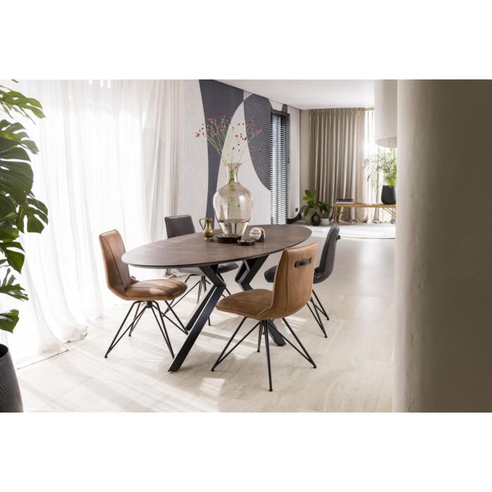 Eetkamertafel Masura Ellips 220x105 Cm Wit