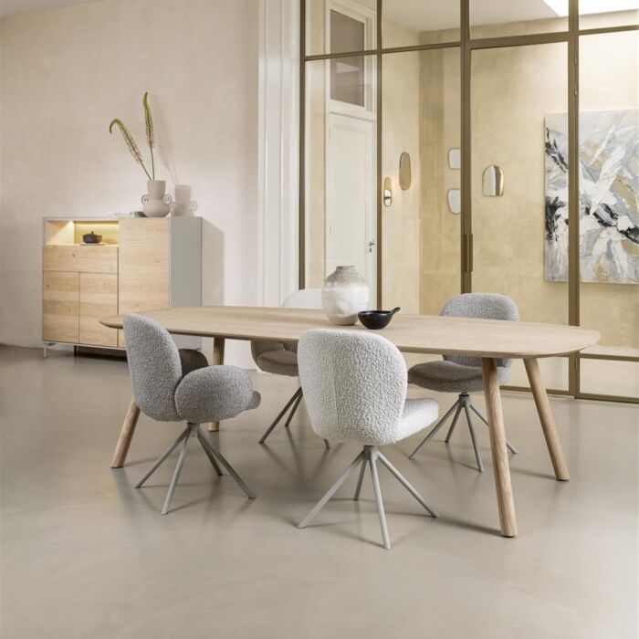 Eetkamertafel Niora Deens Ovaal 270x120 Cm Naturel