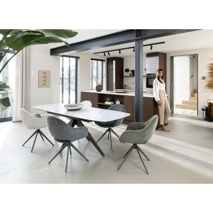 Uitschuiftafel Padova 180(+60)x90 Cm Wit