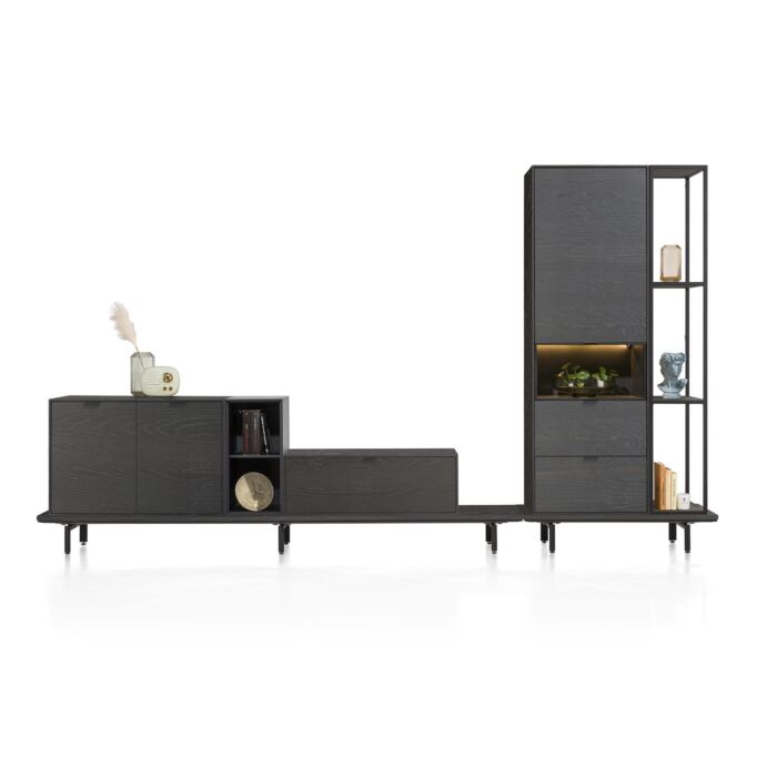 Boekenkast Elements 180 Cm Onyx