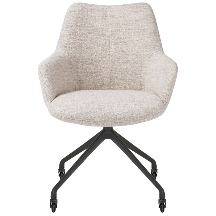 Armstoel Mats Met Wielen Creme