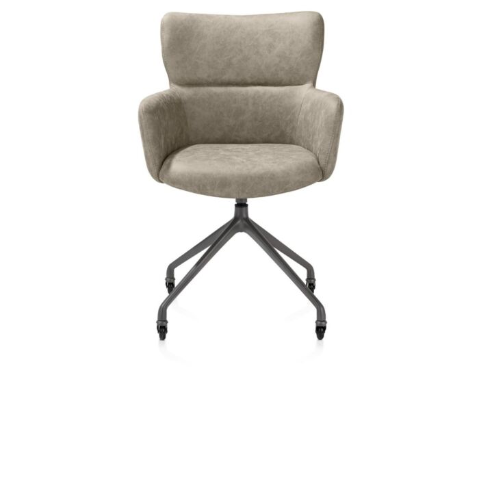 Armstoel Sage met Wielen Beige