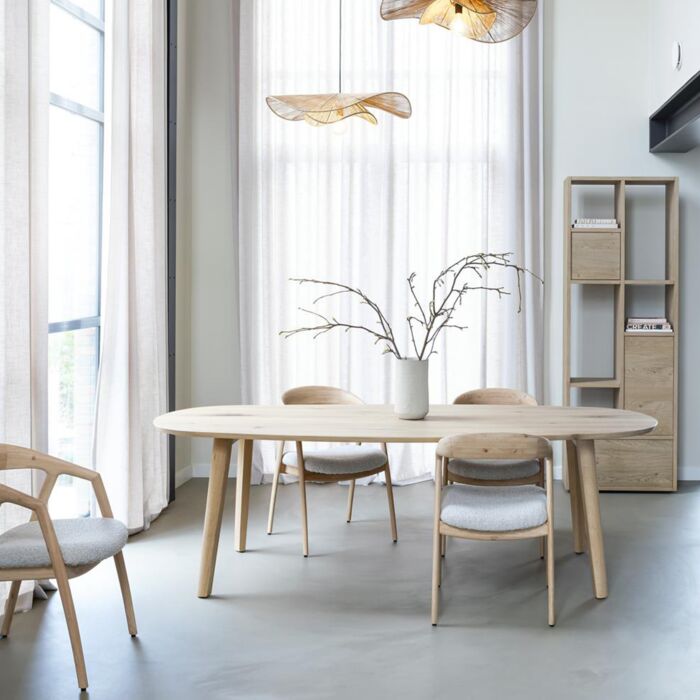 Eetkamertafel Odda Deens Ovaal 260x110 Cm Natural