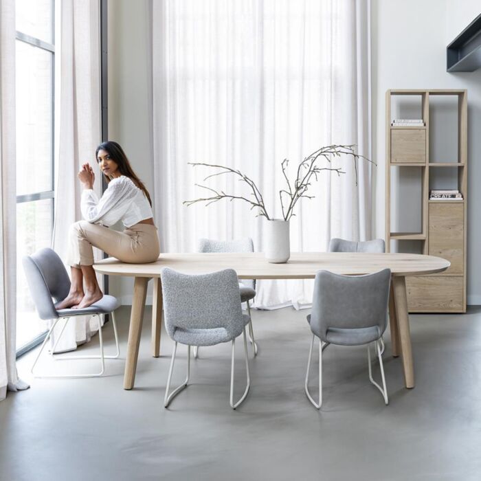 Eetkamertafel Odda Deens Ovaal 260x110 Cm Natural