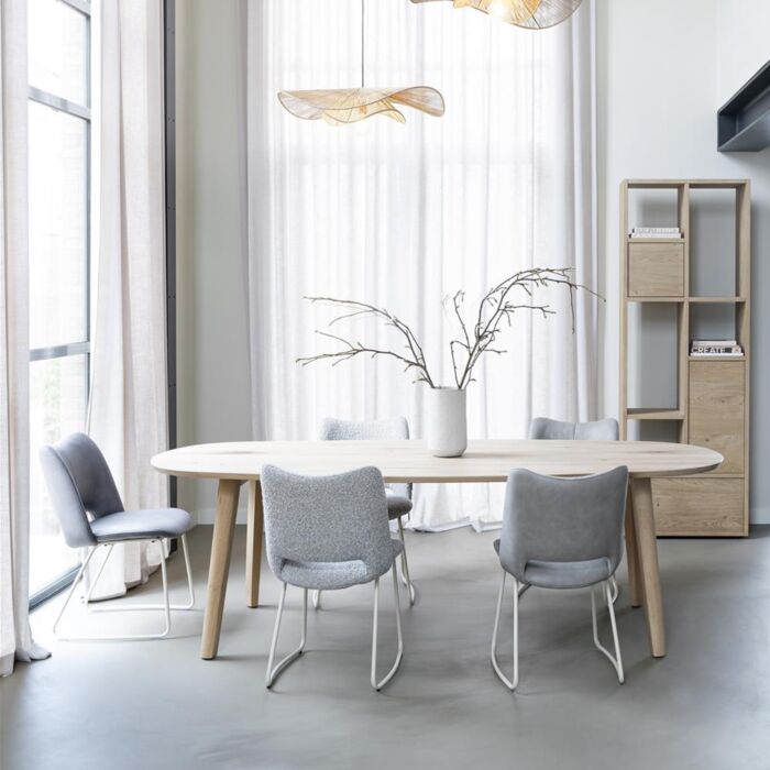 Eetkamertafel Odda Deens Ovaal 260x110 Cm Natural