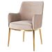 Stoel Breeze Khaki Velvet Brushed Gold