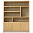 Boekenkast Diamond Breed 180cm 6 Vaks Eiken