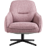 XOOON Fauteuil Oviedo Lage Rug Roze