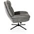 Florence, relaxfauteuil (incl. poef) - stof Enzo - grijs