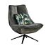 Draaifauteuil Monzone donkergroen velvet + Hocker