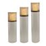 Windlicht Set Solid Ivory & Topaz Glass