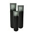 Windlicht Set Solid Matt Black & Smoke Glass