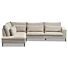 Hoekbank Mora Beige Ottomaan Links