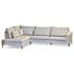 Hoekbank Mora Beige Ottomaan Links