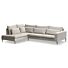 Hoekbank Mora Beige Ottomaan Links