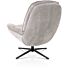 Florence, relaxfauteuil (incl. poef) - stof Enzo - Kiezel