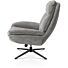 Florence, relaxfauteuil (incl. poef) - stof Enzo - grijs