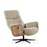 Relaxfauteuil Milas camel onderstel zwart