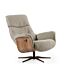 Relaxfauteuil Milas licht bruin onderstel anodic brown 