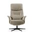 Relaxfauteuil Milas licht bruin onderstel zwart