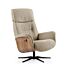 Relaxfauteuil Milas camel onderstel zwart
