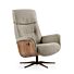Relaxfauteuil Milas licht bruin onderstel anodic brown 