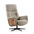 Relaxfauteuil Milas licht bruin onderstel zwart