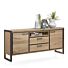  Metalo, Dressoir 140 Cm - 1-Deur + 2-Laden