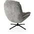 Florence, relaxfauteuil (incl. poef) - stof Enzo - grijs
