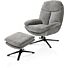  Florence, relaxfauteuil (incl. poef) - stof Enzo - Kiezel