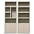 Boekenkast Diamond 80cm 4 vaks Taupe Eiken