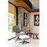 Florence, relaxfauteuil (incl. poef) - stof Enzo - Kiezel