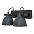 Wandlamp Industrial Double Industrieel Antique Vintage Black 