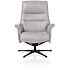 Lotis, Relaxfauteuil (Incl. Poef) - Stof Pala - Lichtgrijs