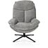 Florence, relaxfauteuil (incl. poef) - stof Enzo - grijs