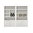 Boekenkast Diamond 120cm 4 Vaks Sand/Grey Eiken