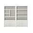 Boekenkast Diamond 120cm 4 Vaks Sand/Grey Eiken