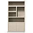 Boekenkast Diamond Taupe 120cm 5 Vaks Rechts Eiken