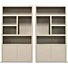  Boekenkast Set Diamond Taupe Links 120cm Eiken