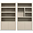 Boekenkast Set Diamond Taupe Links 120cm Eiken